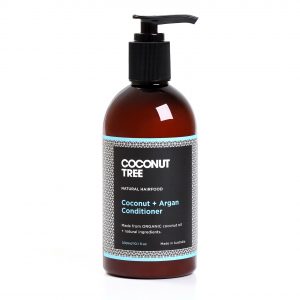 This coconut oil conditioner contains argan oil to moisturise and protect hair
