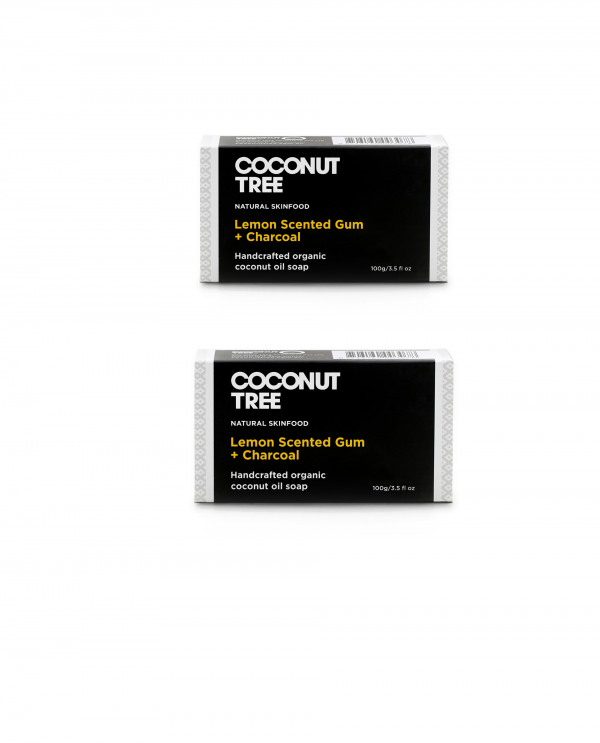 2 coconut charcoal soaps